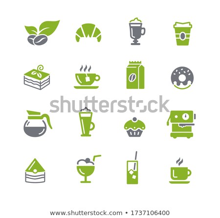 Coffee Shop Icons Natura Series Stock fotó © Palsur