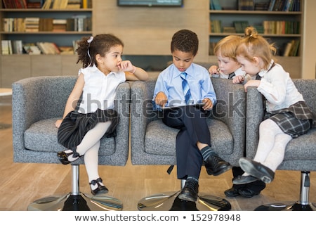 Foto stock: Young Kid Dressed Up As A Business Person