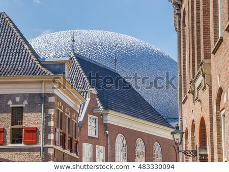 Stok fotoğraf: Old Houses And Modern Architecture In The Center Of Zwolle