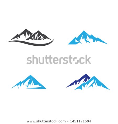 Foto stock: Mountain Snow Icon Simple Illustration