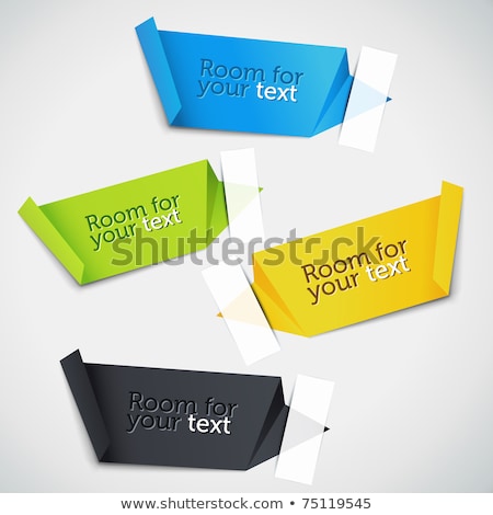 Foto stock: Multi Colored Realistic Stickers