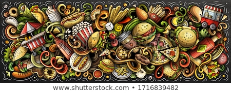 Vector Background For Fast Food Stock fotó © balabolka