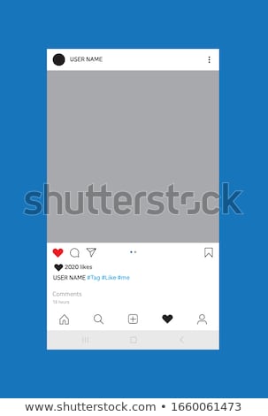 Stock photo: Social Network Frame Post Messenger Template Vector