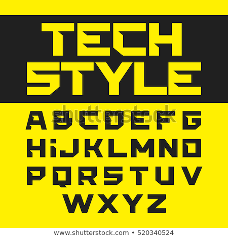 ストックフォト: Factory Style Brutal Font