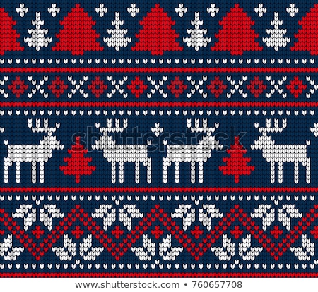 [[stock_photo]]: Knitted Pattern With Ornament Vector Illustration