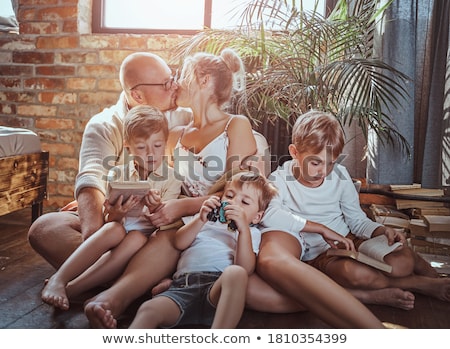 Foto stock: Young Couple Have Good Time In Their Bedroom