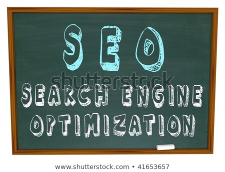 Acronym Of Seo - Search Engine Optimization Written On A Blackboard Stock foto © iQoncept