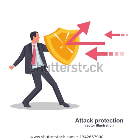 Stock fotó: Person Hold Shield