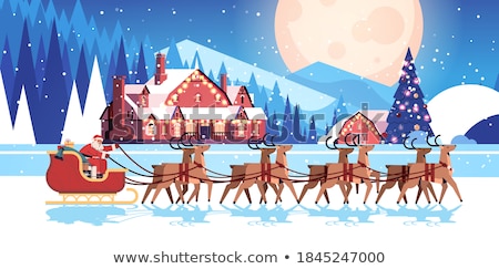 Stok fotoğraf: Abstract Decorated Christmas Reindeer Vector