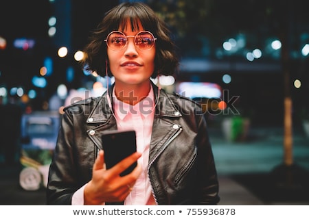 Stock fotó: Woman Portrait At Night In City