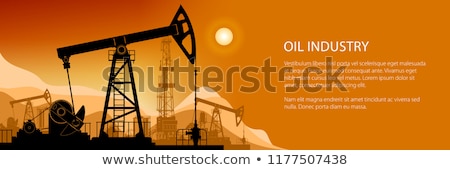 Foto stock: Working Oil Pumps Silhouette