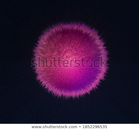Stockfoto: 3d Abstract Purple Spiked Electric Shape