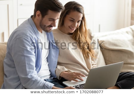 Zdjęcia stock: Married Couple Using Laptop