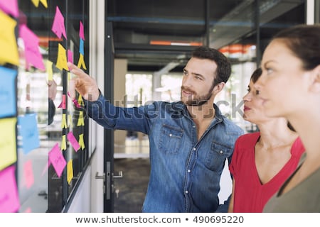 Foto stock: Start A Business Post It