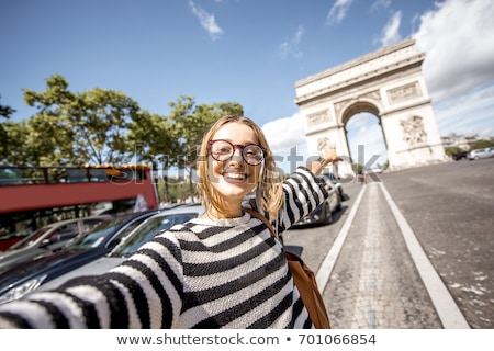 Stockfoto: Selfie Girl In Paris