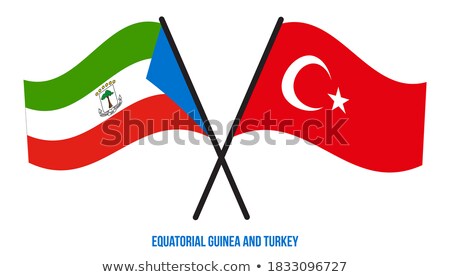 Сток-фото: Turkey And Equatorial Guinea Flags