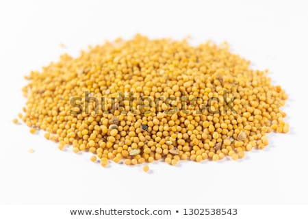 Foto d'archivio: Macro Closeup Of Organic Yellow Mustard Seeds