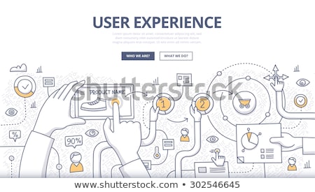 Сток-фото: Business Solutions Concept With Doodle Design Style