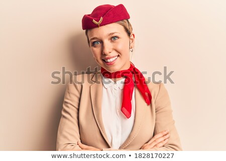 ストックフォト: Young Caucasian Stewardess Laughing