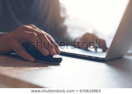 Stockfoto: Social Commerce Concept Person Click Keyboard Button