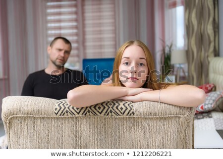 Stock fotó: Depressed Couple Sitting Opposite Each Other