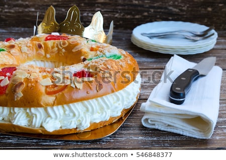 Foto d'archivio: Roscon De Reyes Spanish Three Kings Cake