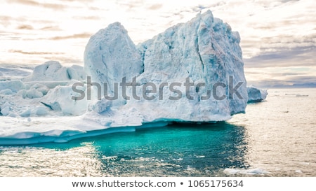 Foto stock: Greenland Iceberg Landscape Of Ilulissat Icefjord With Giant Icebergs