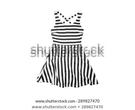 Stock photo: Beautiful Girl In Striped Clothing Isolated On White