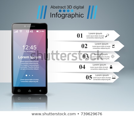 Сток-фото: 3d Infographic Smartphone Icon