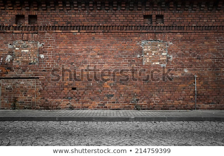 Stock photo: Pavement Street And Wall Backdrop