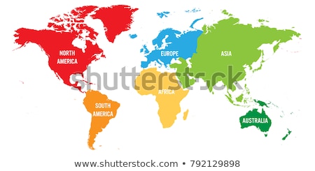 World Region Map Globe Vector Foto d'archivio © Volina