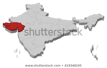 Map Of India Gujarat Highlighted Zdjęcia stock © Schwabenblitz