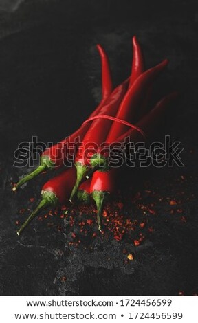 Stockfoto: Red Chili Peppers In A Bunch