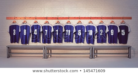 Stok fotoğraf: Sport Changing Room With Locker Background