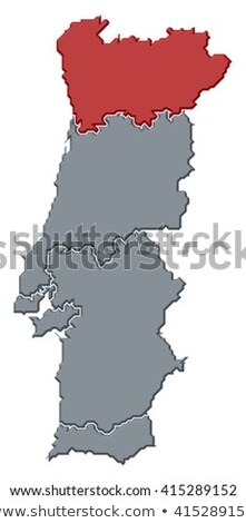 Map Of Portugal Norte Region Highlighted Foto stock © Schwabenblitz