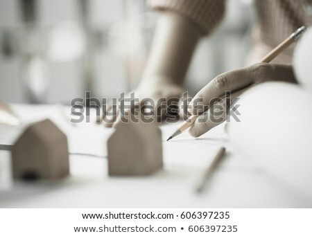 [[stock_photo]]: Architect Blueprints Equipment Objects Workplace