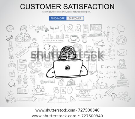 Stock photo: Best Solution Concept Doodle Icons On Chalkboard