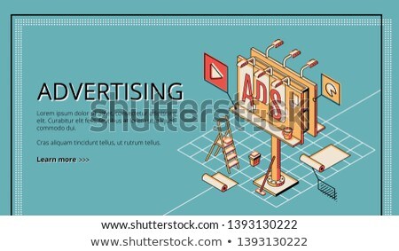 Сток-фото: Color Vintage Advertising Agency Banner