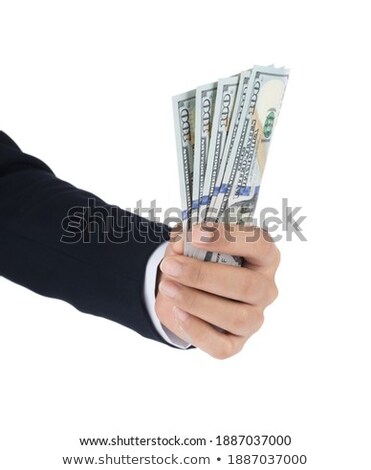 Stockfoto: Successful Businessman With Franklin On Background