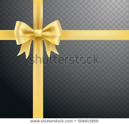 Bright Golden Bow Knot With Tape On Transparent Background Zdjęcia stock © ghenadie