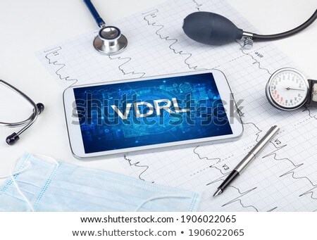 Stockfoto: Close Up View Of A Tablet Pc With Medical Abbreviation
