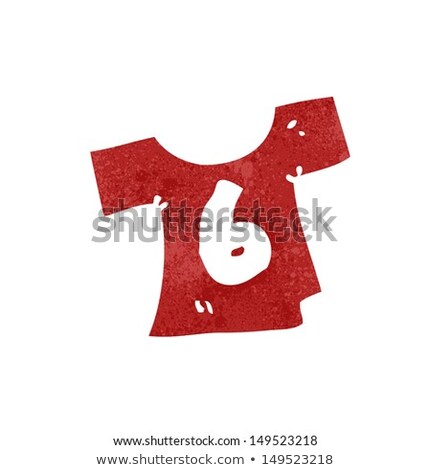 Retro Cartoon Numbered Sports Shirt Foto stock © lineartestpilot