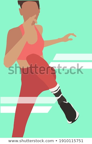 Stockfoto: Female Karate Player Performing Karate Stance