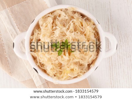 Stockfoto: Homemade Sauerkraut Or Pickled Cabbage