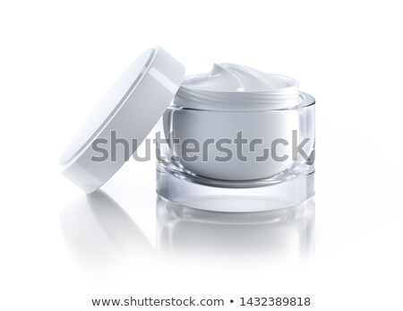 Stock foto: Face Cream Moisturizer Jar And Orchid Flower Moisturizing Skin