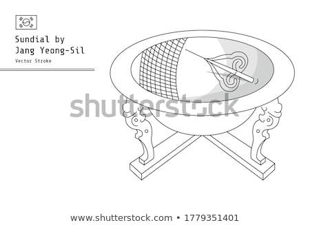 Stockfoto: Korean Vintage Sundial Clock