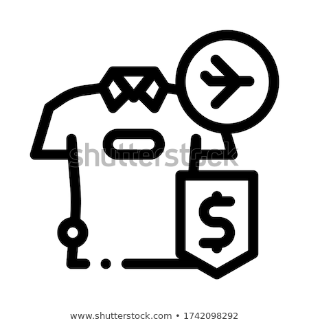 Сток-фото: Purchase Cash T Shirt Duty Free Icon Vector Outline Illustration