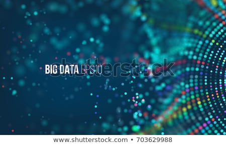 Stock fotó: Digital Technology Particle Wave Abstract Technology Background