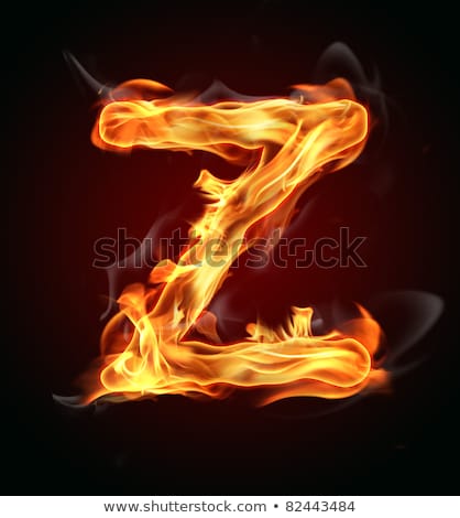 Stock photo: Fire Letters A Z