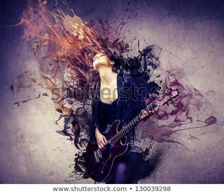 [[stock_photo]]: Portrait Of Female Rock Singer